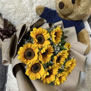 sunflower with bear cuddle php4,500