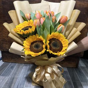 sunflower with tulips 4,000