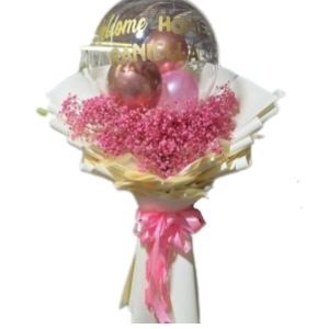 Gypsophilia with balloons