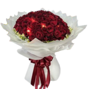 100 pcs red roses