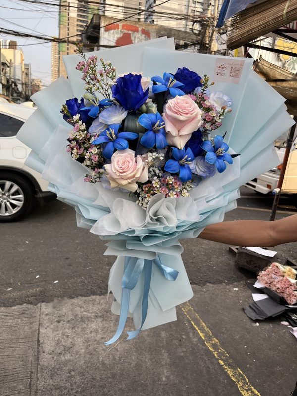 Blue and Pink & Rose tulips