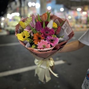 Gerbera and Tulips