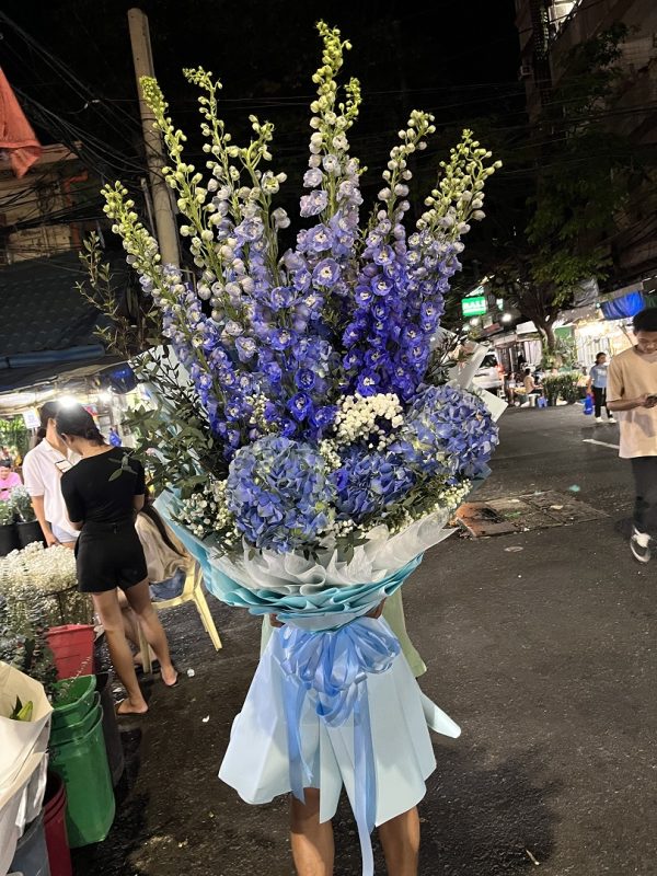 Hydrangea and Delphinium