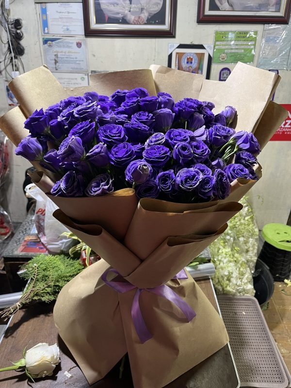 Purple paper roses